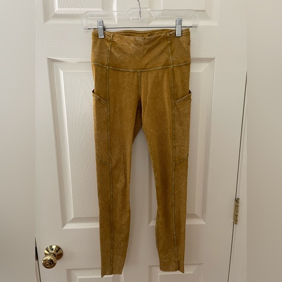 Lululemon Fast and Free High Rise Legging 25” Ice Dye Spiced Bronze Size 4 - Picture 2 of 7